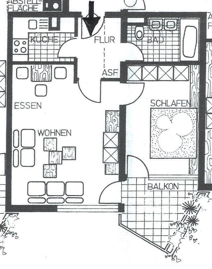 Grundriss der Wohnung