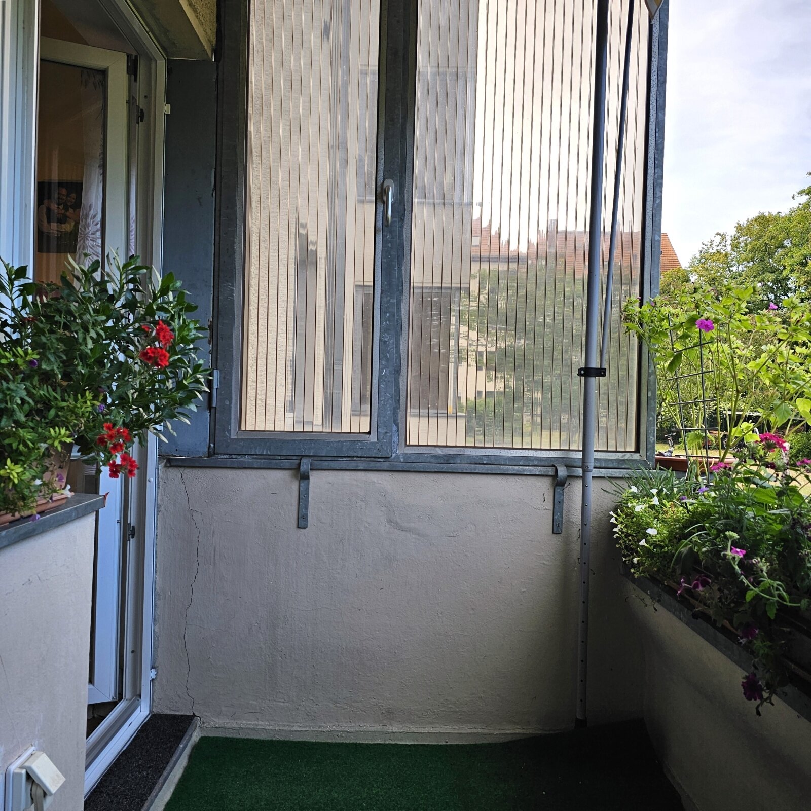 Vor dem Wohnzimmer, der Westbalkon Vor dem Wohnzimmer, der Westbalkon