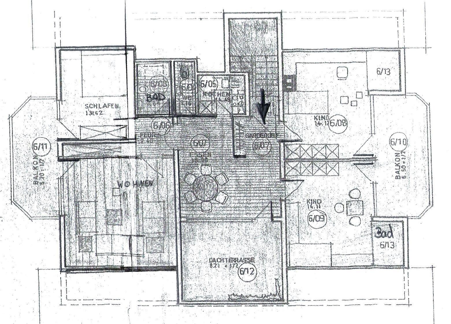 Grundriss der Wohnung Grundriss der Wohnung